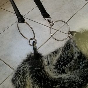 Faux fur hand bag